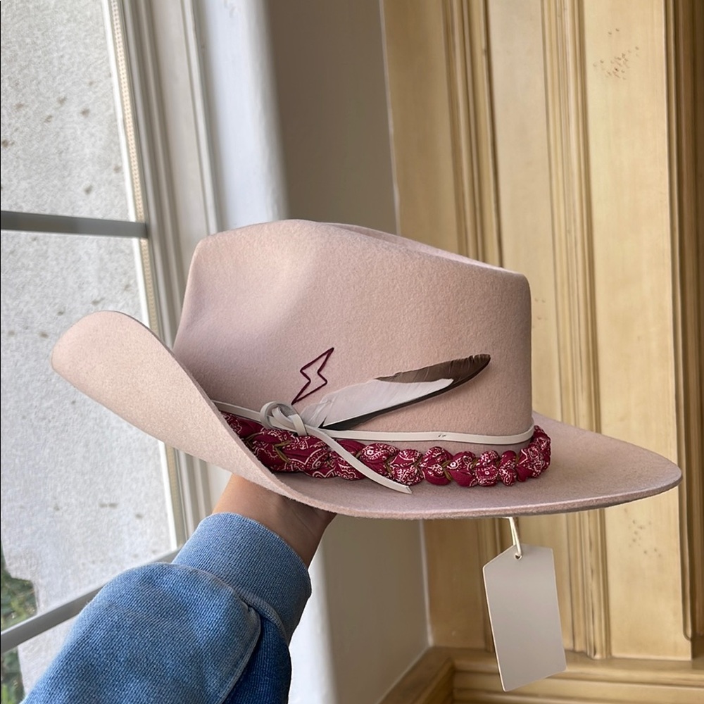 Ruediger Pink Suede Cowboy Hat